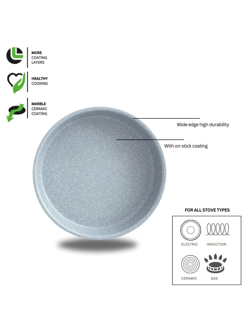 Dorsch Danish Design Non-Stick Round Pan - Ceramic Coating, PTFE Free, TUV Tested, Oven Safe, High-Grade Aluminum, Scratch Resistant, Easy to Clean, Durable, Eco-Friendly, PFOA Free, Heat Resistant (28 CM) - Image 2