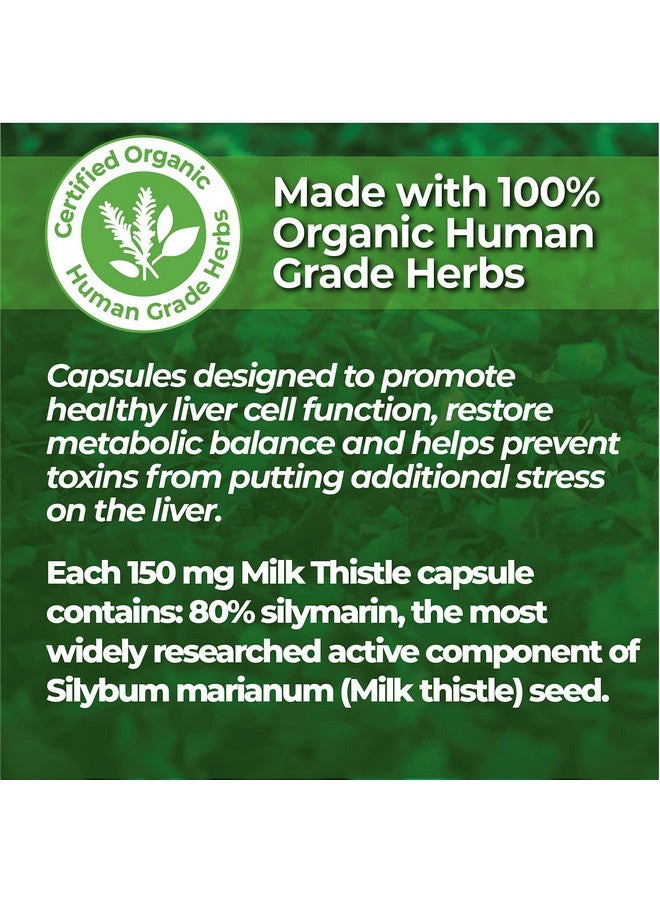 Animal Essentials Milk Thistle for Dogs & Cats - Liver Support, Milk Thistle 150mg, Silymarin, Liver Supplement, Herbal Capsules, Organic Human Grade Herbs, Veterinarian Recommended - 30 Count - Image 3