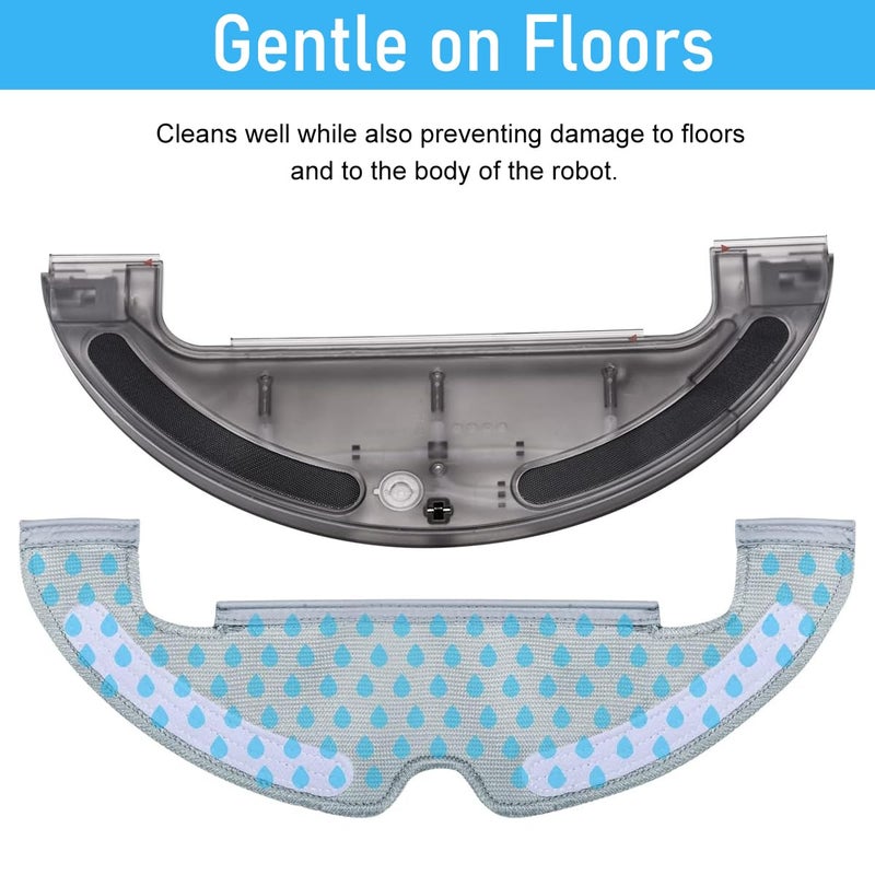 Verilux Verilux Replenishment Kit 4Pcs Mop Cloth Replacement Parts Compatible with Mi Robot Vacuum X10 Replacement Accessories Kit Microfiber Absorbent Wet Dry Use Mop Cloth Replacements for Mi X10  - Image 4