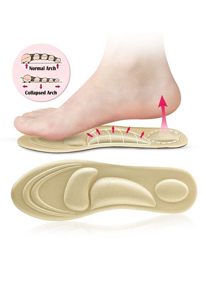 ZCM-HAPPY 4 Pair of Memory Foam Cushion Running Shoe Insoles  - Image 2