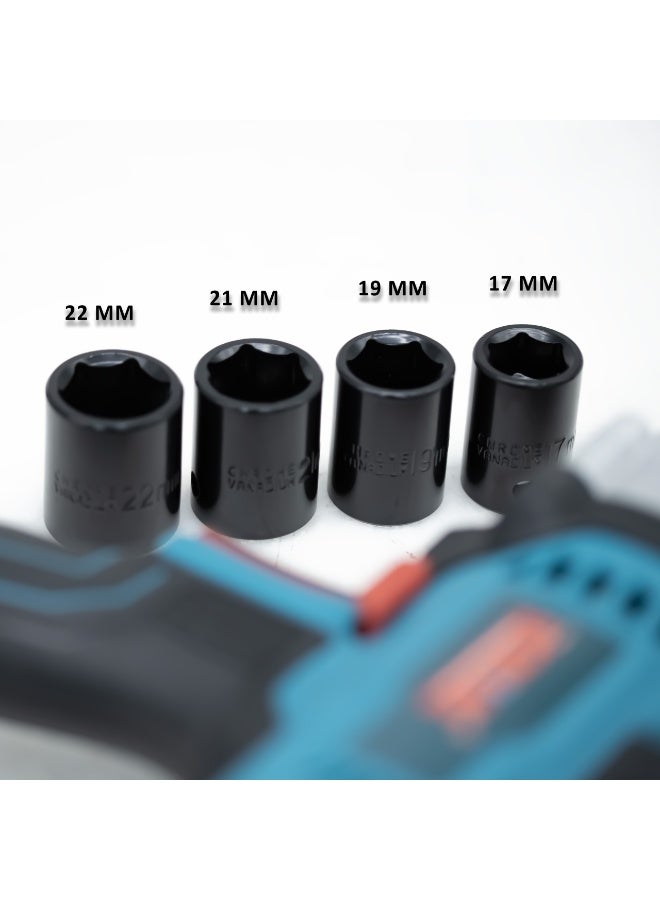 بوناي مفتاح ربط كهربائي صدمي، أداة كهربائية شديدة التحمل، 1500 واط، 230 فولت، مع مجموعة من 4 مقابس، 3600 دورة في الدقيقة، 5200 نبضة في الدقيقة، عزم دوران أمامي وخلفي، مناسب لإطارات السيارات، المرآب، وورشة العمل - طراز BN-GW5-500 - Image 3