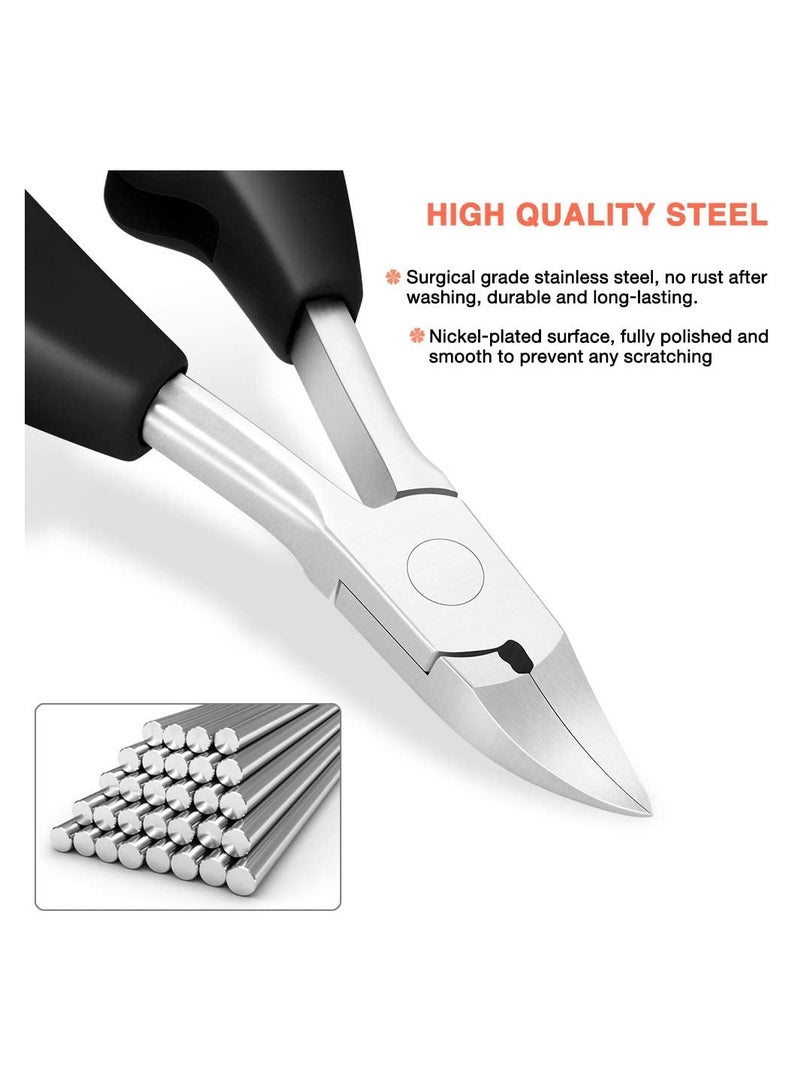 Excefore Toenail Clippers, Nail Clippers Trimmer for Thick or Ingrown Toenails, Fingernail Clipper Stainless Steel Clippers Scissors - Image 5