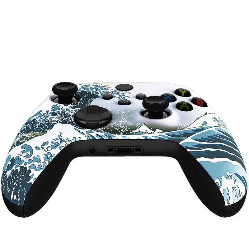 Premium Controllerz Store Xbox Soft Touch Design Custom Gaming Controller -Soft Shell for Comfort Grip X for Microsoft Xbox (Waves) - Image 4