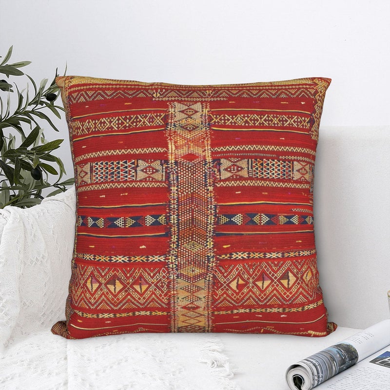 Multicolor 19.69x19.69inch Moroccan Berber Sofa Cushion And Pillow Cover Printed On Both Sides For Living Room - Image 5