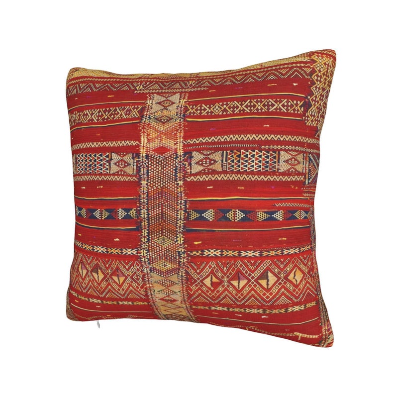 Multicolor 19.69x19.69inch Moroccan Berber Sofa Cushion And Pillow Cover Printed On Both Sides For Living Room - Image 2