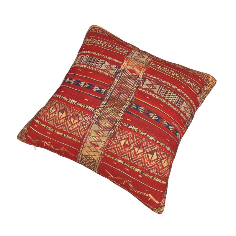 Multicolor 19.69x19.69inch Moroccan Berber Sofa Cushion And Pillow Cover Printed On Both Sides For Living Room - Image 3