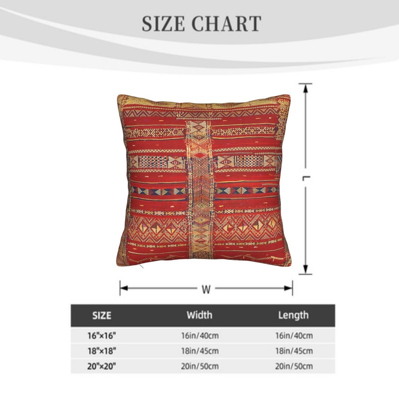Multicolor 19.69x19.69inch Moroccan Berber Sofa Cushion And Pillow Cover Printed On Both Sides For Living Room - Image 4