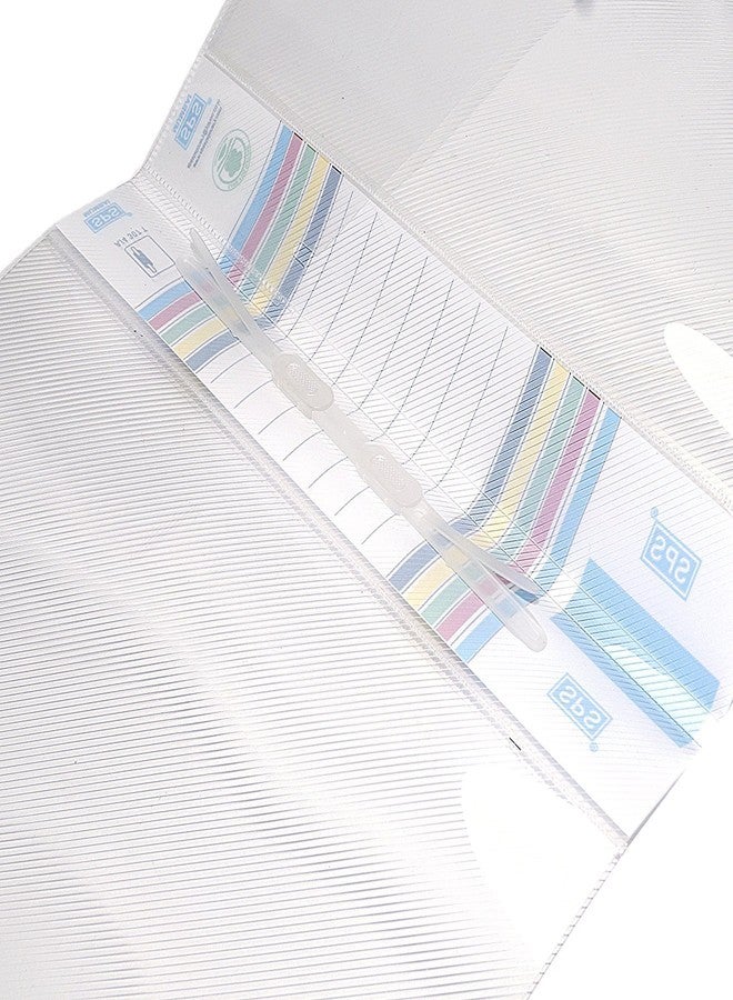 GreatDio® 10 Pcs Transparent File Folder Case, A4 Size Presentation File/Report File Super Line Transparent Report File (Assorted Color) - Image 3