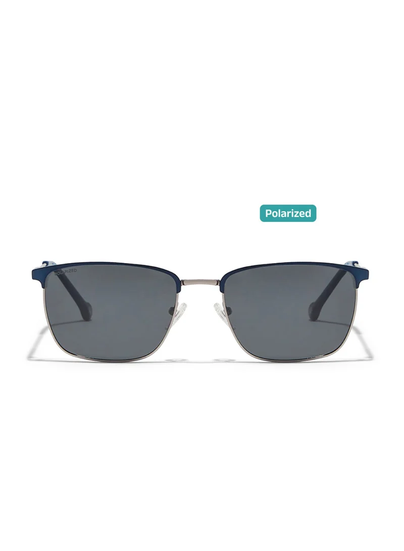 30Sundays Relic,Men Sunglasses, Rectangle Sunglasses, UV Protection: UV400 (Blue,Black)