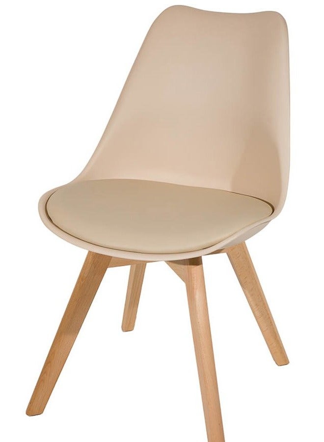 Taimi Nordic Style Office Chair Ergonomic Comfortable Desk Chair with Padded Seat Dining Room Living Room Computer Chair beige - Image 5