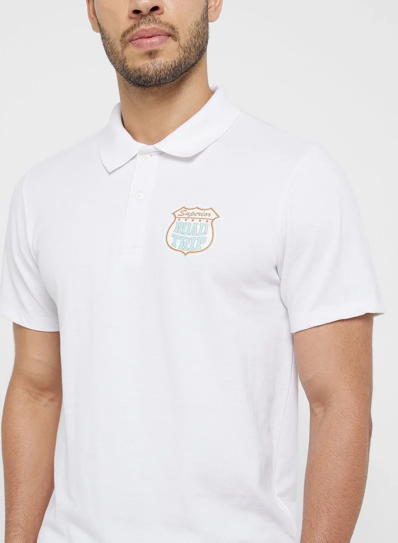 Robert Wood Logo Polo Shirt