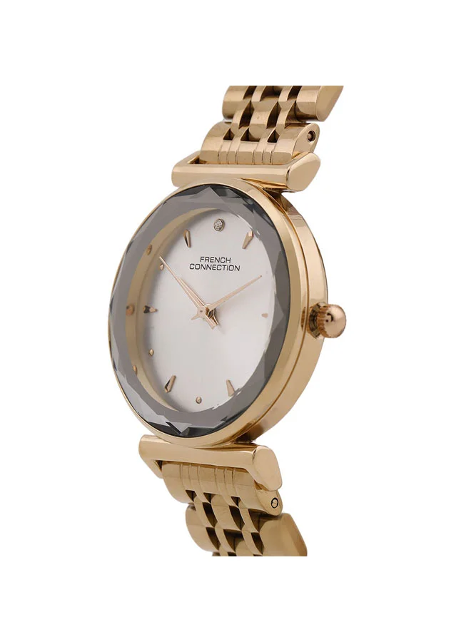 فرنش كونكشن 32mm Women's Quartz Watch with Silver Dial