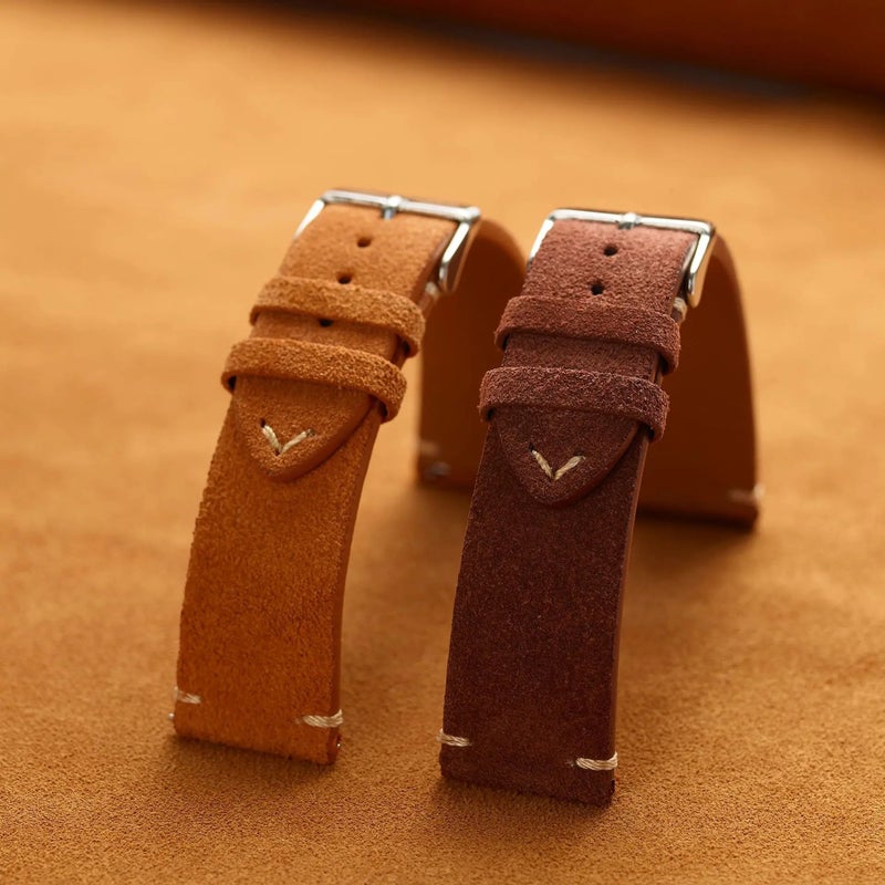 Bluejw Replacement Leather Fur Watch Strap for Garmin Samsung Huawei Fitbit Smart Watches – 14mm 16mm 18mm 20mm 22mm Bands - Image 4
