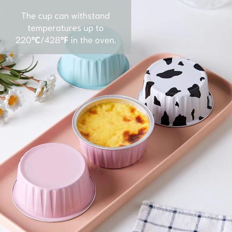 Findful Mini Aluminum Foil Cupcake Baking Cups with Lids (40pcs, 5oz) Round Cupcake Foil Liners Tart Pie Tin Pan Holder - Disposable Mini Cake Containers Flan Molds for Pudding, Souffle, Party, Wedding - Image 5