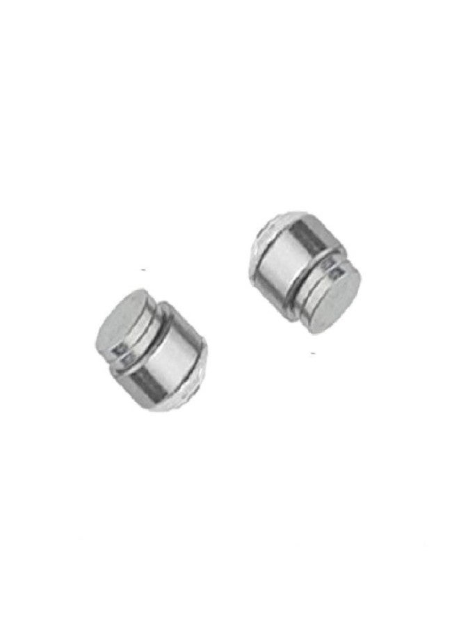 OOMPHelicious Jewellery Pair Of Silver Stainless Steel Small Magnetic Non-Piercing Stud Earrings For Men (Efq7_Cc5) - Image 3