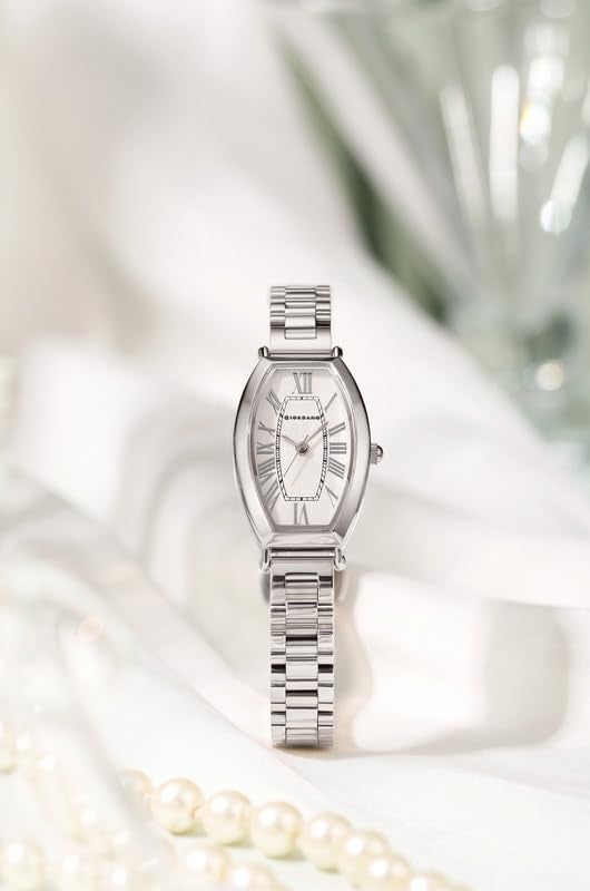 Giordano Silver Oval Shape Dial Watch for Women – Elegant Roman Numerals, Stainless Steel Strap, Sleek Analog Design - Image 5