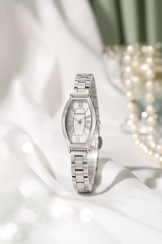 Giordano Silver Oval Shape Dial Watch for Women – Elegant Roman Numerals, Stainless Steel Strap, Sleek Analog Design - Image 4