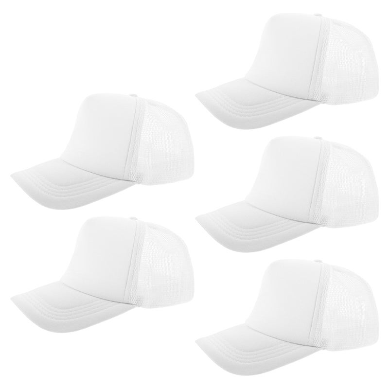 5pcs Heat Transfer Baseball Caps Blank Printing Mesh Design Sublimation Hats - Image 1