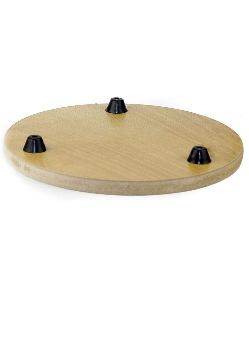 ALSAQER Wooden Chaklabin with Rolling Pin | Rigag Maker | Chakla Wooden Roti Maker | Pizza Maker | Chapati Flatbread Tortilla Maker with Rolling Pin 12"  - Image 2