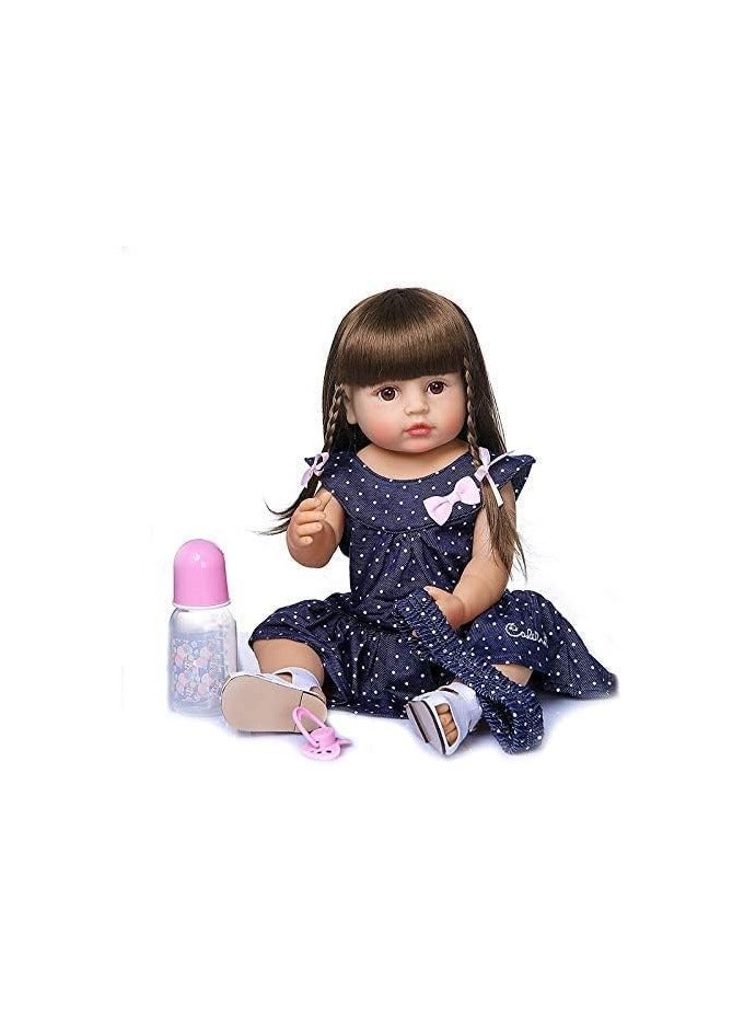 Nano Classic 22 inch Reborn Baby Doll Soft Full body Silicone vinyl Doll Newborn real like Baby Doll Girl Toy Gift Dolls A - Image 2
