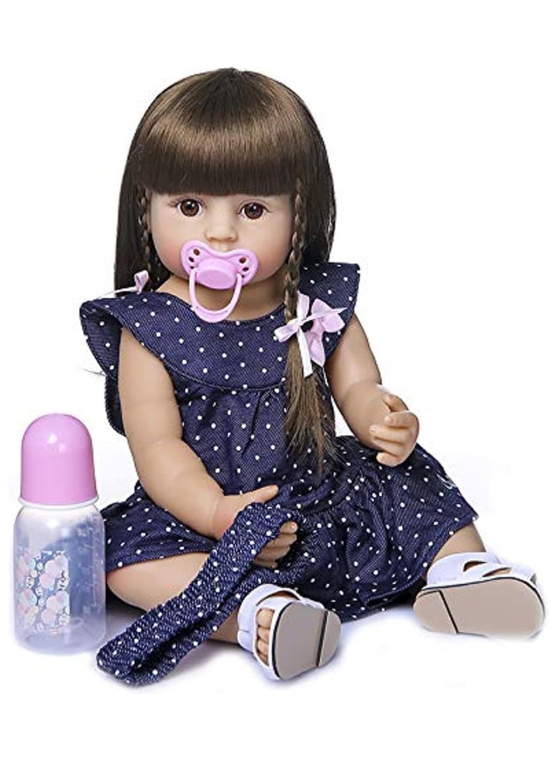 Nano Classic 22 inch Reborn Baby Doll Soft Full body Silicone vinyl Doll Newborn real like Baby Doll Girl Toy Gift Dolls A - Image 1