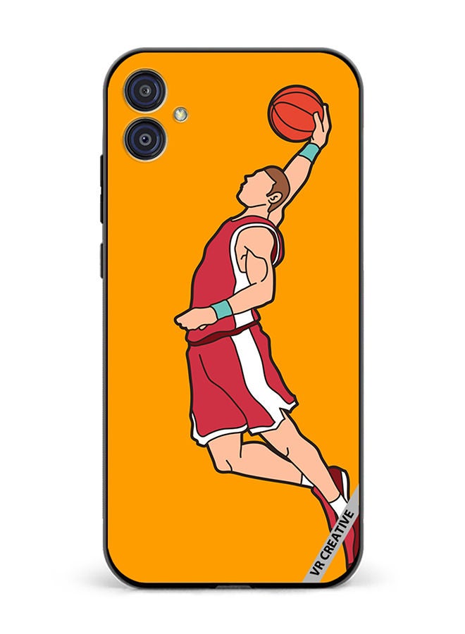 VR CREATIVE Protective Case Cover For Samsung Galaxy M04/F04 Basketball Player Dunking Design Multicolour - Image 1