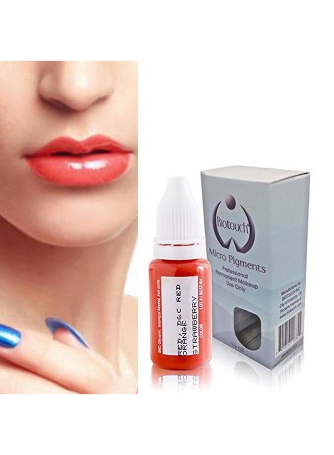 BIOTOUCH Micropigment STRAWBERRY Pigment Color Permanent Eyebrow Makeup Microblading Eyebrow Shading Micropigmentation Cosmetic Tattoo Ink Lip Eyeliner Ombre Feathering Hair Stroke LARGE Bottle 15ml - Image 4