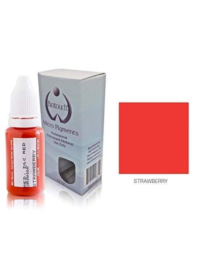 BIOTOUCH Micropigment STRAWBERRY Pigment Color Permanent Eyebrow Makeup Microblading Eyebrow Shading Micropigmentation Cosmetic Tattoo Ink Lip Eyeliner Ombre Feathering Hair Stroke LARGE Bottle 15ml - Image 2
