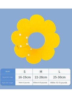 A.M Elizabeth Collar Cat Dog Wound Protection After Surgery Wound Leaking Push Button Type Cute Adjustable Lightweight Soft Flower  - Image 2