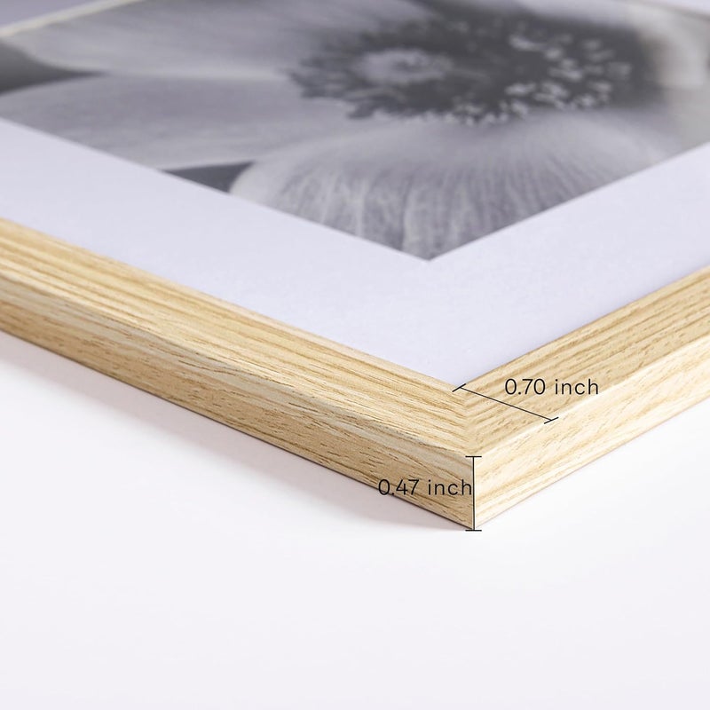 eletecpro 12x12 Picture Frames Set of 9 Classic Gallery Wall Frame Set Displays 8x8 Photo with Mat or 12x12 without Mat Square Picture Frames Collage Wall Decor, Natural Home Decor for Wall - Image 5