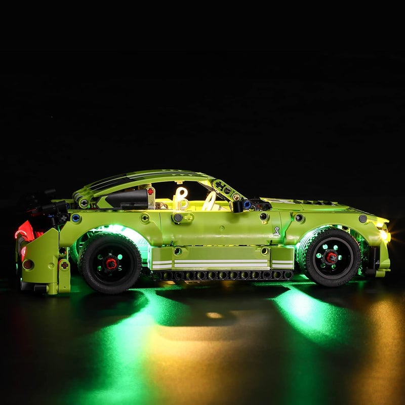 بريكسماكس مجموعة إضاءة BRIKSMAX LED لسيارة Ford Mustang Shelby GT500 Techinc - متوافقة مع نموذج مجموعة سيارات Lego Technic 42138 - لا تشمل مجموعة Lego - Image 5