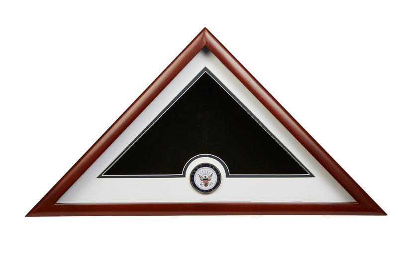 ALLIED FLAG US Flag Display Case with Navy Medallion Crafted from Premium Quality Materials  Made in USA