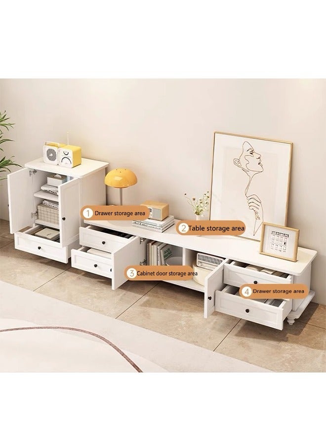 TV Stand for Living Room Modern TV Cabinet with Drawers Floor Standing Coffee Table Combination TV Table 140cm*34cm*42cm - Image 4