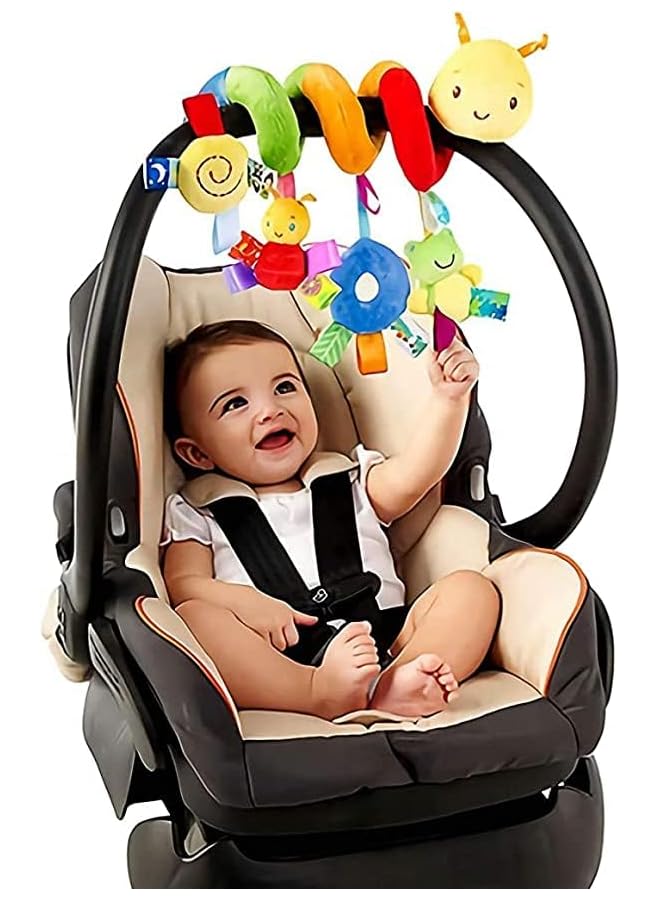 IAF Crib Hanging Rattles Toys, Car Seat Toys for Babies, Seat Pram Toy with Ringing Bell, Infant Toys Pram Hanging for Babies Boys and Girls  - Image 1