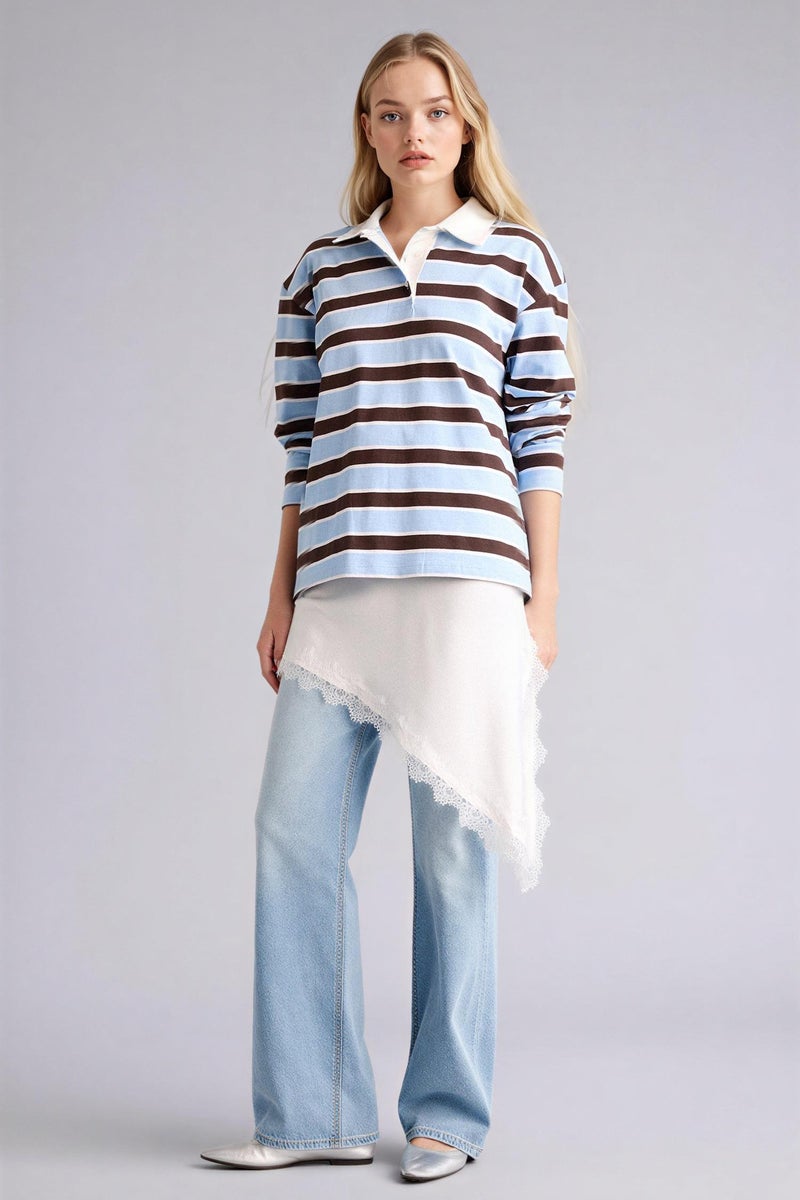 ديفاكتو بنطلون جينز وايد ليج برجل واسع وخصر عالي - Image 2