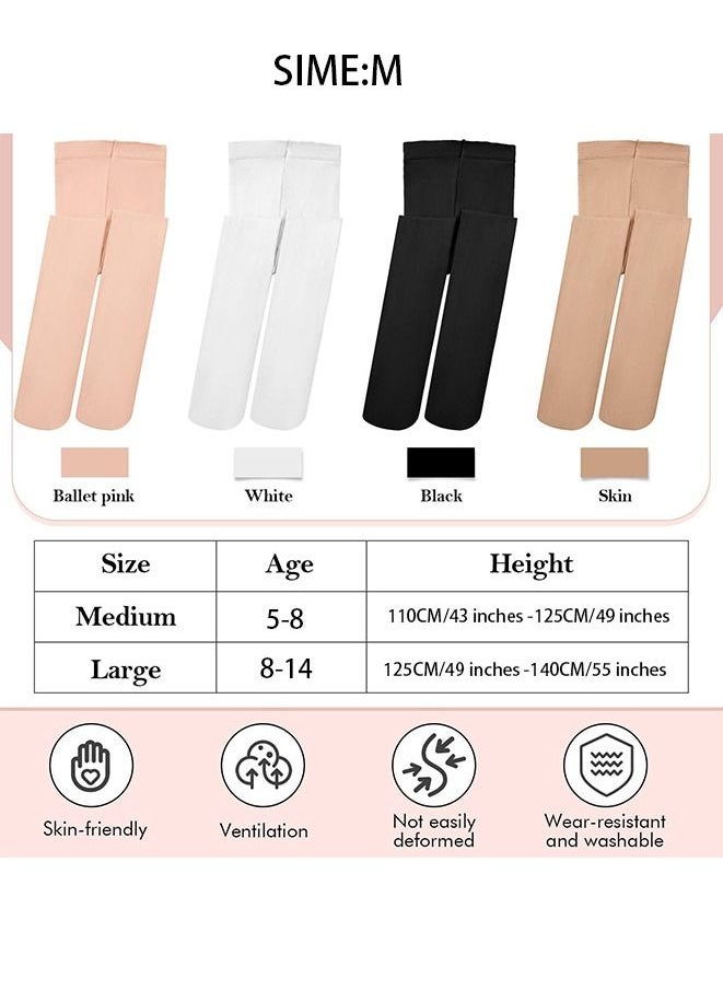 Muyixin Girls Ballet Tighs Ballerina Athletic Leggings  Kids Soft Elasticity Tights Bulk School Uniform Costume with Hole Tights  - Image 4
