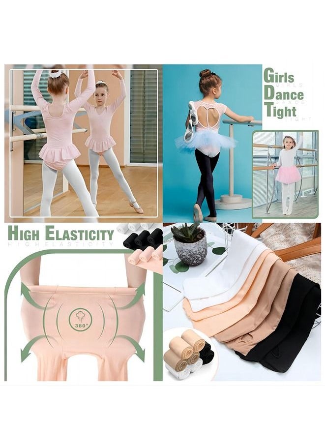 Muyixin Girls Ballet Tighs Ballerina Athletic Leggings  Kids Soft Elasticity Tights Bulk School Uniform Costume with Hole Tights  - Image 3