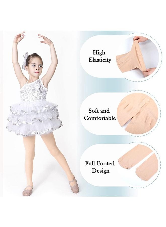 Muyixin Girls Ballet Tighs Ballerina Athletic Leggings  Kids Soft Elasticity Tights Bulk School Uniform Costume with Hole Tights  - Image 5