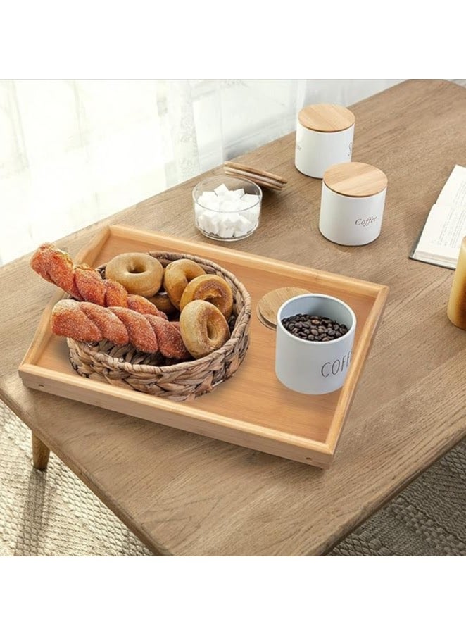 ZO7 Foldable Tray Table 50cm long Foldable Bed Tray Table, bamboo Wood, Portable Breakfast Serving Lap Desk with Legs, for Sofa & Bed - Image 4