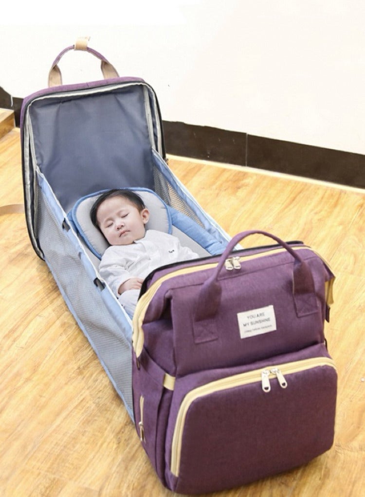 Portable Foldable Mommy Bag - Multi-Use and Converts to Baby Bed  - Image 5