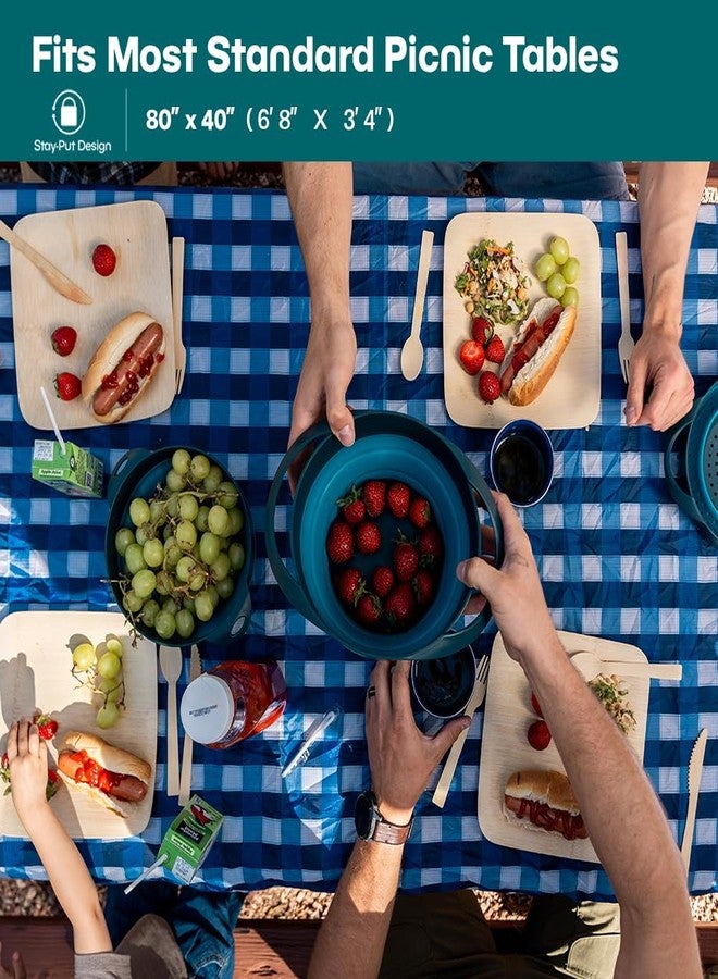 AR Adventure Ready Windproof Picnic Table Cover - Red Gingham - Image 2