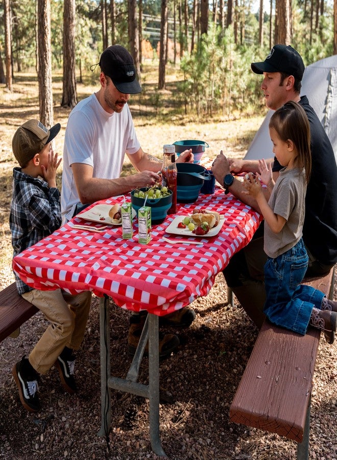 AR Adventure Ready Windproof Picnic Table Cover - Red Gingham - Image 5