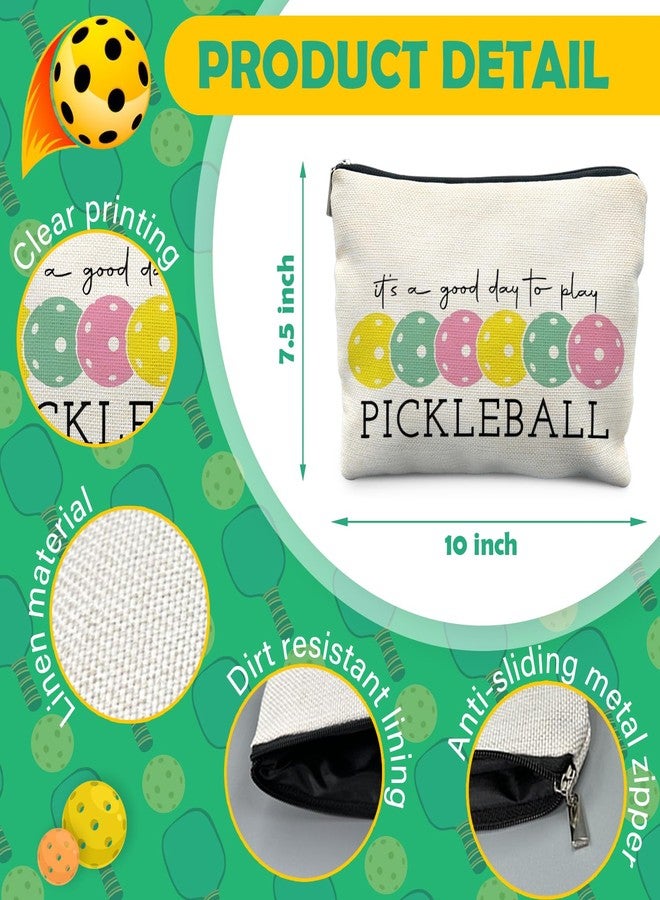 RYYCDOI Pickleball Gifts for Women, Pickleball Makeup Bag Cosmetic Pouch, Pickleball Accessories Women - Image 2