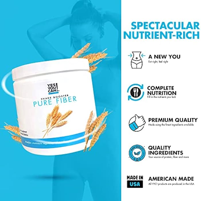 Yes You Can! Shake Booster Pure Fiber, Add to Complete Meal Replacement Shakes or Protein Shakes, Boost Shake with Sugarcane Fiber and Acacia Gums, Protein Shake Booster - Pure Fiber (30 Servings) - Image 4
