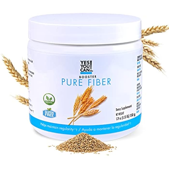 Yes You Can! Shake Booster Pure Fiber, Add to Complete Meal Replacement Shakes or Protein Shakes, Boost Shake with Sugarcane Fiber and Acacia Gums, Protein Shake Booster - Pure Fiber (30 Servings) - Image 1