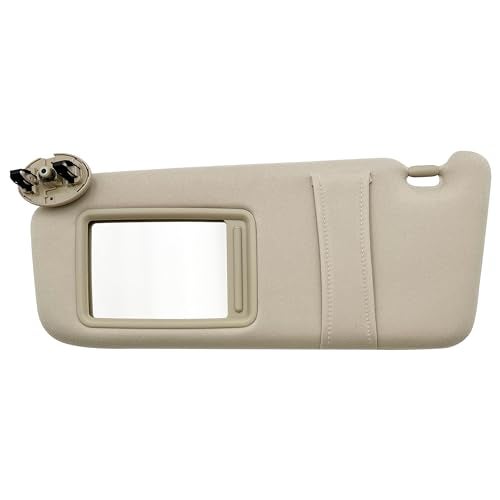 State Warehouse Left Driver Side Sun Visor Fit for 2007 2008 2009 2010 2011 Toyota Camry Without Sunroof and Light-Beige - Image 1