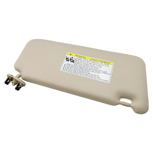 State Warehouse Left Driver Side Sun Visor Fit for 2007 2008 2009 2010 2011 Toyota Camry Without Sunroof and Light-Beige - Image 5