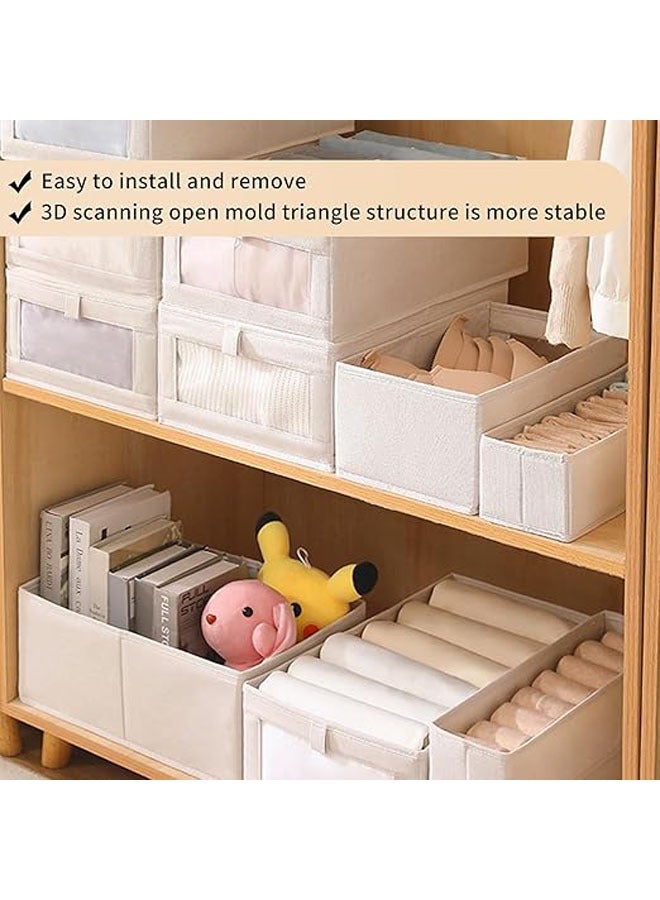 Hihonor Wardrobe Clothes Organizer, 2pcs Jeans Storage Box, Visible Drawer Organizers for Clothing, Foldable Closet Storage Basket, Washable Drawer Box for Clothing, T-Shirt, Pants, Toys & Books (2Pcs)  - Image 5
