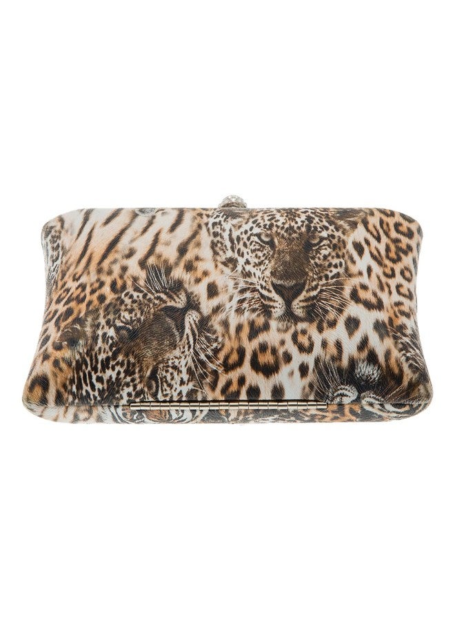JNB Tiger Face Box Clutch,Mustard - Image 4