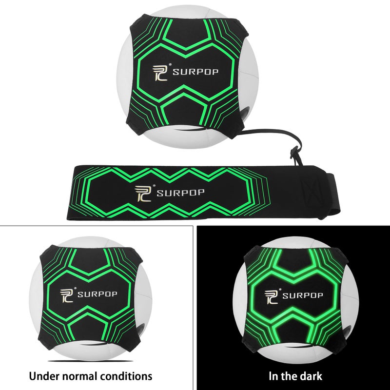 Surpop Soccer/Volleyball/Rugby Trainer, Football Kick Throw Solo Practice Training Aid Control Skills Adjustable Waist Belt for Kids Adults (Glow) - Image 4